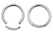 Forbidden Body Jewelry Pair of 2 Rings: 16g 5/16 Inch Surgical Steel Seamless Segment Hoop Rings