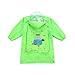 Cute Raincoat Jacket Hooded Poncho Rain Suit for Kids Girls Boys, Green (M)