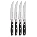 Messermeister Avanta 5” Fine Edge Steak Knife Set - German X50 Stainless Steel - Rust Resistant & Easy to Maintain - Includes 4 Steak Knives