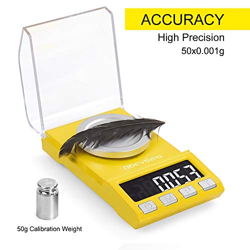 Milligram Scale 50g x 0.001g，Mini Gram Scale Jewelry Gold Lab Carat