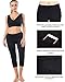 Neonysweets Women's Capri Workout Leggings with Pocket Running Yoga Pants Black L