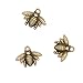 SenseYo 60 Pcs Brass Plated Metal Lovely Bee Honeybee Charm Pendant (20.5x16MM)