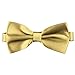 Flairs New York Gentleman's Essentials Bow Tie and Pocket Square Matching Set (Vegas Gold [Silky Smooth])