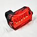 SODIAL(TM) Waterproof 5 LED Bike Bicycle Head + Rear Light 6 Modes for Night Safety