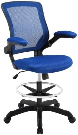 East End Imports EEI-1423-BLU Veer Drafting Stool, Blue