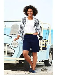 Bermudas chinas de talla media de 10 "de talla grande para dama de Lands 'End