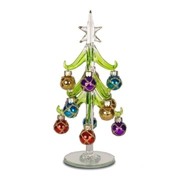 Amazonde Sikora Dk23 Weihnachtsdeko Glas Baum Mit Kugeln 20cm