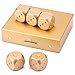 Agile-Shop 5 in 1 Precision Aluminum Alloy Solid Metal Dices Poker Party Game Toy Portable Dice Man Boyfriend Gift - Golden
