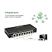 8 Port Gigabit Ethernet Network Switch YILONG 10/100/1000Mbps Network Switch Hub, Desktop Ethernet Splitter, Plastic Desktop High Performance Smart Adapter for Home and Small Business Users, Plug-and-