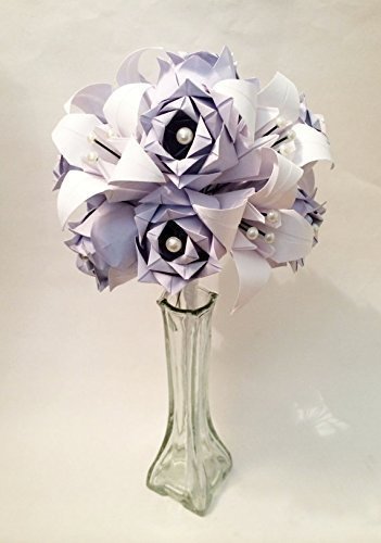 Amazoncom Bouquet Of Paper Roses And Lilies Handmade Gift