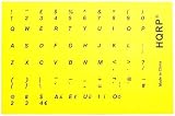 HQRP UK Keyboard Stickers Yellow Black Letters Non-Transparent Laptop Desktop +