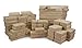 TheDisplayGuys - 100-Pack #99 Cotton Filled Cardboard Paper Jewelry Boxes Gift Case - Kraft Brown (5 Sizes Assortment) - for Shipping or Storage