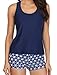 Yonique 3 Piece Athletic Tankini Swimsuit for Women Sport Swimwear with Boyshort Tank Top with Bra and Shorts