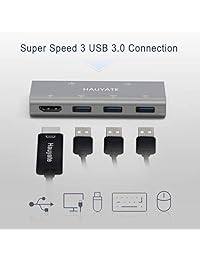 USB C Hub, 8-In-1 Multi Port Type C Hub Adapter, USB C Dock with Ethernet Port, 4K USB C to HDMI, USB C PD Power Delivery, 3 USB 3.0 Ports, SD TF Card Reader for MacBook Pro Air and Type C Windows Lap