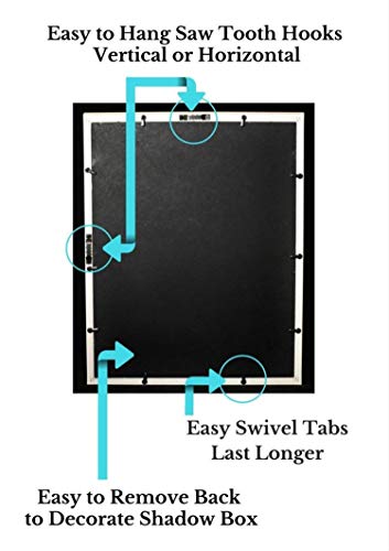image for Tasse Verre 12x15” White Display Shadow Box Frame w/Linen Background