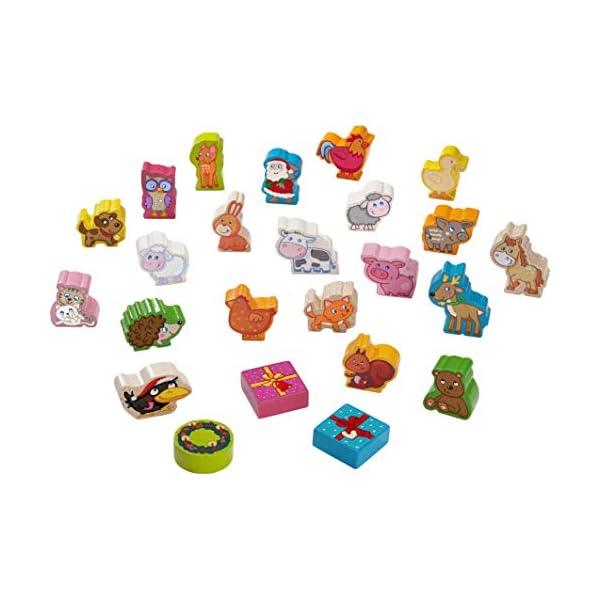 HABA Adventskalender – Weihnachten auf dem Bauernhof – 3D-Spielkulisse mit 24 liebevollen Holzfiguren – Weihnachtskalender für Kinder ab 2 Jahren - 1303156001 – Bild 6