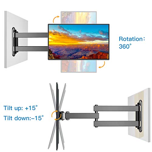 image for PERLESMITH Full Motion TV Wall Mount Bracket for Most 13-30 Inch TVs -