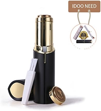 Women's Painless Hair Remover Lipstick Design AS SEEN ON TV with 1 Replacement Head Electric Bikini Razor Portable Hair Removal Device Cordless Hair Trimmer on Upper Lip Chin Cheeks( Black)