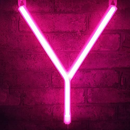 Pink LED Neon Letters Light Up Alphabet Sign Marquee Letter Decor Night Lights for Birthday Party,Anniversary,Bar,Christmas,Gifts,Wedding Party(Pink Letters)