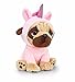 Pugsley 14cm Pink Unicorn Pug Dog Soft Toy Teddy SD1232