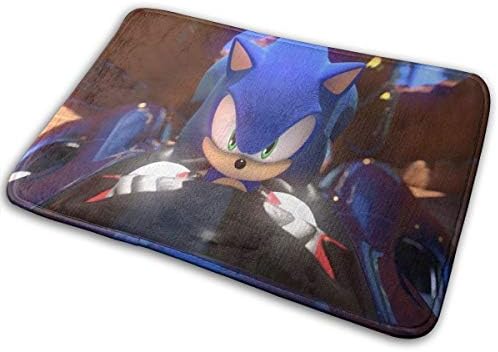 DarliH Welcome Door Mat Sonic The Hedgehog Indoor Outdoor Rug 17.5" X 23.5" Non-Slip Indoor Outdoor Doormat For Kitchen,Pet