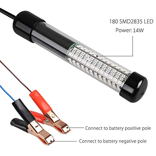 12 V 14 W 180 LED Unterwasser-Nacht-Angel-Finder Crappie Tintenfisch Licht Köder Boot Shad Shrimp Fisch Finder Lampe… – Bild 6