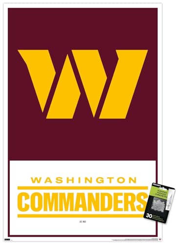 Trends International NFL Washington Commanders - Logo 22 Wall Poster, 22.37" x…