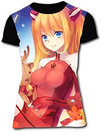 LZQ Tshirt Women Crew Neck New Summer Shirt 3D Custome With Girl For Women