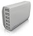 Multiple USB Charger 6 Port 60 Watt by i-xtm - Portable High Speed Charging Station; 3-1 Cable Included($6.97 value)