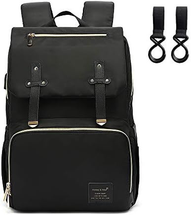 honey&blue マザーズバッグ リュック マザーズリュック ママバッグ メンズ レディース 軽量 大容量 おしゃれ【ママの負担を軽くする高密度クッション採用、保温ポケット付き】