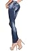 Laty Rose Women Skinny Ripped Distressed Destroyed Jeans Butt Lifter Mid Rise Wide Waistband Denim Pants Pantalones Colombianos Levanta Cola Blue 7