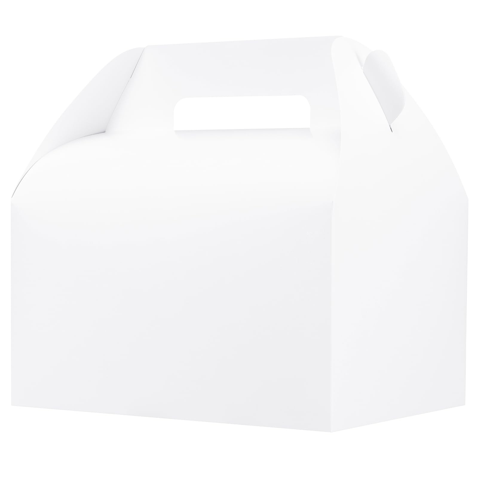 Photo 1 of UnicoPak 20 Pack 10x7x7.5 Extra Large Gable Boxes White Handled Lunch Boxes To Go for Birthday Wedding Party Favors Picnic Welcome