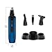 3 in 1 Nose Hair Trimmer - Waterproof Stainless Steel Nose Trimmer Ear Hair Trimmer/Eyebrow Trimmer/Precision Detailer Clipper with LED Light, Wet/Dry Use for Men&Women (Blue)
