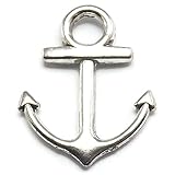 20 Anchor Charms silver tone