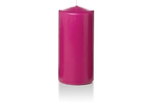 yummi 3" x 6" Hot Pink Round Pillar Candles - 3 per Pack
