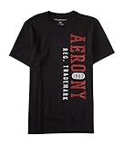 Aeropostale Men's Aero Ny Vertical Logo Graphic T Shirt M Black