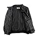 Chinaface Boy's Trendy Stand-Collar PU Leather Spring Moto Jacket Black X-Large, Tag Size 150