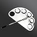PIXNOR Makeup Palette Nail Art Polish Mixing Plate Stainless Steel 5 Holes Palette with Spatula Tool