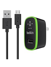 Belkin Cargador de pared universal para smartphones, color blanco, 2.1 AMP, Negro