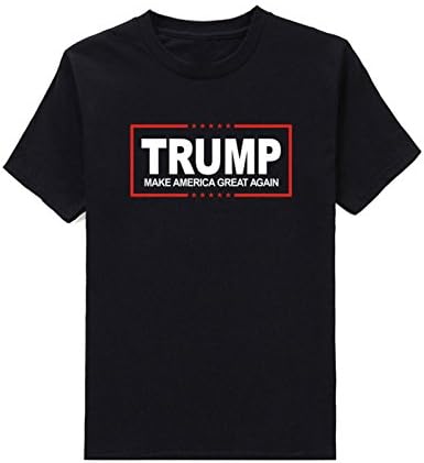 Amazon 45代アメリカ大統領 ドナルドトランプ Tシャツ L 黒 Tシャツ カットソー 通販