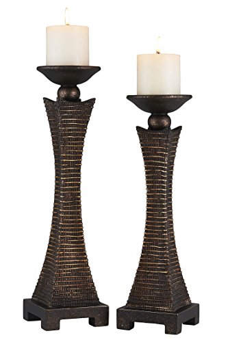 OK Lighting OK-4287C 15.75"And 17.5"H Kayan Candleholder Set