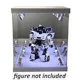 ELITE E-02 GLOSS WHITE 8 LED LIGHTED FIGURE STATUE DOLL DISPLAY CASE FOR MOST FIGURES UP TO 11