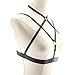 Women Harness Elastic Cupless Cage Bra Hollow Out Strappy Crop Top,161028