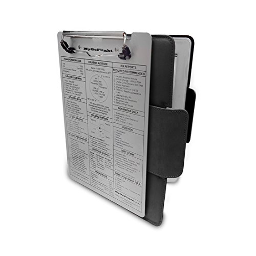 MYGOFLIGHT iPad Folio C Kneeboard for 12.9" iPad/Tablet with 360 Rotation (Black, Leather)