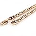happy2girls 18k Rose Gold Plated Cubic Necklace Chain Men Women Beads Link Chain Jewellry 19“ 5mm Wide