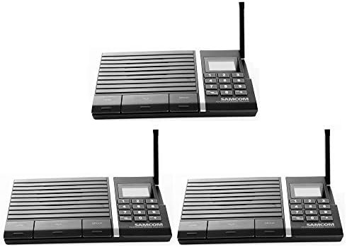 Wireless Intercom System, SAMCOM FTAN10A Intercom System 1.5 Miles Long Range 10 Channels Walkie Talkie for Home and Office.