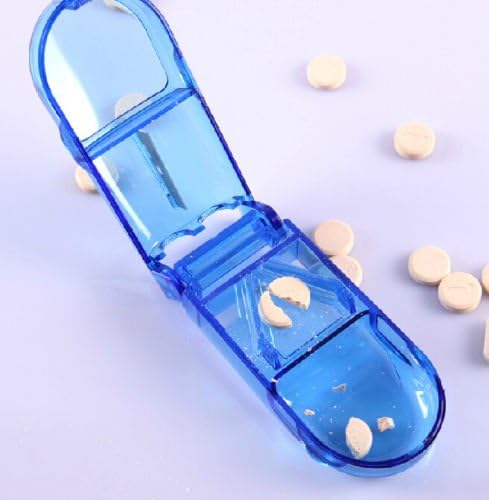 sumanee Pill Cutter Splitter Half Storage Compartment Box Medicine Tablet Holder