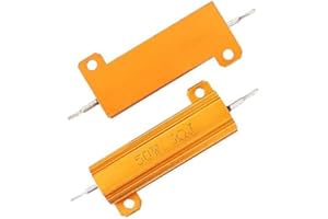 CALSGKSPRAY 2PCs 50W Watt 7 Ohm 50W 7R Aluminum Housing Wirewound Resistor Fixed Resistors