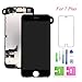Screen Replacement for iPhone 7 Plus, LCD Display and Touch Screen Digitizer Replacement Full Pre-Assembly with Proximity Sensor,Ear Speaker,Front Camera and Repair Tools (Black,5.5)
