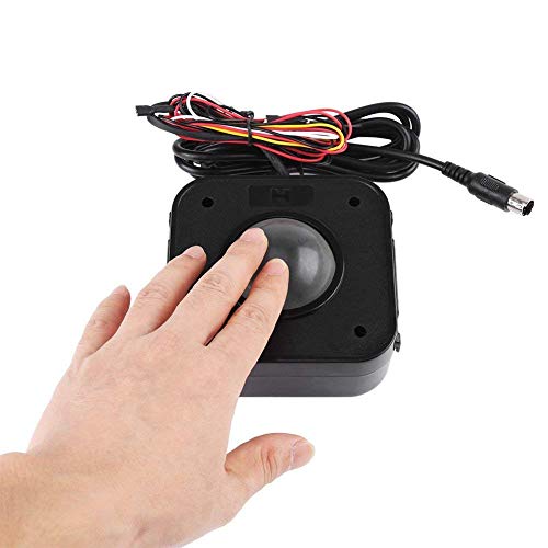 Arcade Trackball Mouse,4.5cm Lighted Illuminated Round LED Trackball Mouse PS/2 PCB Connector